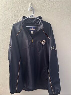 Reebok Navy Los Angeles Rams Windbreaker Pullover